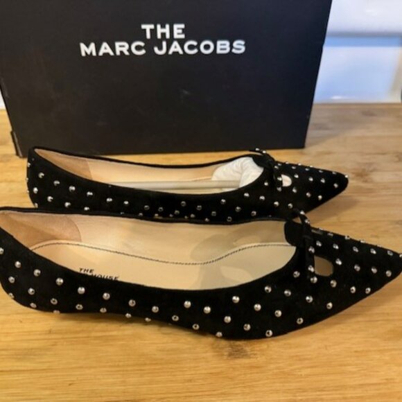 THE MARC JACOBS Studded Mouse Pointed-Toe Flats - Picture 10 of 16
